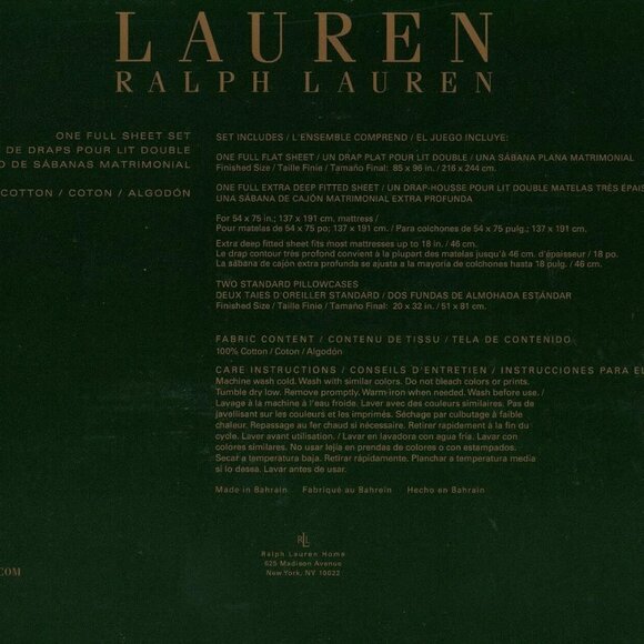 NEW Lauren Ralph Lauren Jacobean Grey White Floral Toile TWIN size 3pc sheet set - Picture 3 of 3